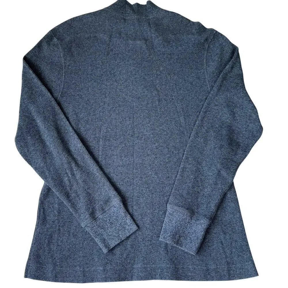 JOCKEY Long Sleeves 1/4 Zip Pullover Thermal Knit Sweatshirt Size XL Slate Blue